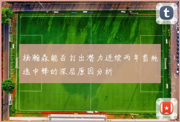 杨瀚森能否打出潜力连续两年首轮选中锋的深层原因分析